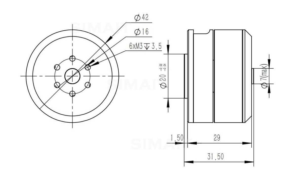 Für DAMIAO DM-H3510 BLDC Naben – Direct Drive Servo Motor Robotics Bewertung und Preis